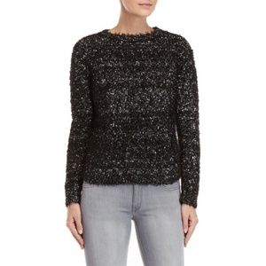 Romeo and Juliet Couture Black Lurex Fuzzy Sweater